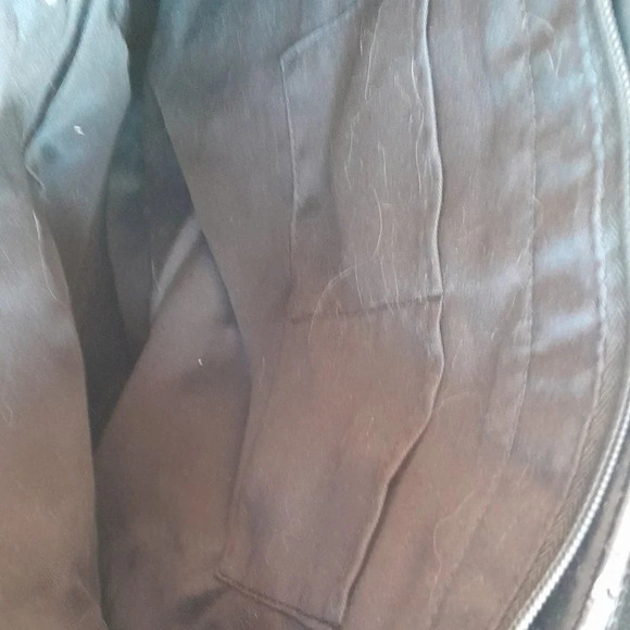 Black and White Wool Herringbone Tote - Picture 5 of 5